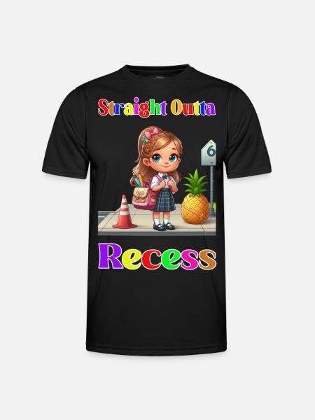 Straight outta recess - Men's Functional T-Shirt - black