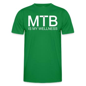 LE VTT EST MON BIEN-ÊTRE - T-shirt sport Homme - vert - Devant - AI Model Male 178 dark (178cm)