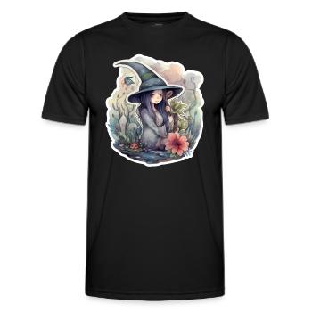 Sorcière douce dans l’eau - T-shirt sport Homme - noir - Devant - AI Model Male 178 dark (178cm)