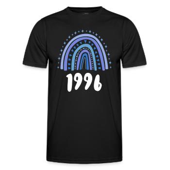Blue Rainbow Année de naissance née en 1996 - T-shirt sport Homme - noir - Devant - AI Model Male 178 dark (178cm)