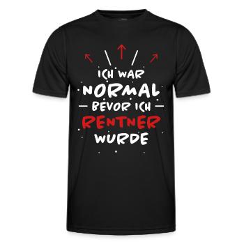 Rentner Spruch Rente Ruhestand Rentner Geschenk - Männer Funktions-T-Shirt - Schwarz - Vorne - AI Model Male 178 dark (178cm)