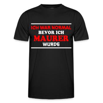 Maurer Spruch Baustelle Lustiges Maurer Geschenk - Männer Funktions-T-Shirt - Schwarz - Vorne - AI Model Male 178 dark (178cm)