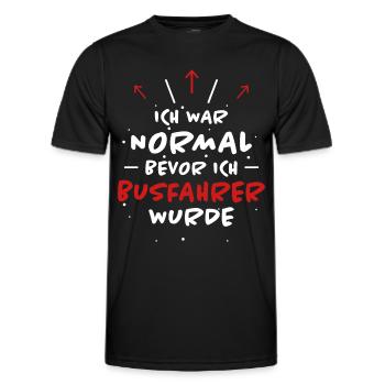 Busfahrer Spruch Beruf Lustiges Busfahrer Geschenk - Männer Funktions-T-Shirt - Schwarz - Vorne - AI Model Male 178 dark (178cm)