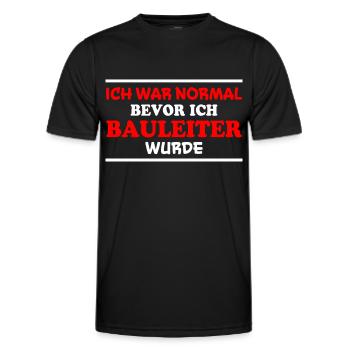 Bauleiter Spruch Baustelle Fun Bauleiter Geschenk - Männer Funktions-T-Shirt - Schwarz - Vorne - AI Model Male 178 dark (178cm)