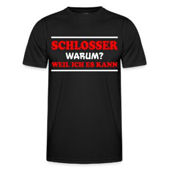 Schlosser Spruch Beruf Lustiges Schlosser Geschenk - Männer Funktions-T-Shirt - Schwarz - Vorne - AI Model Male 178 dark (178cm)