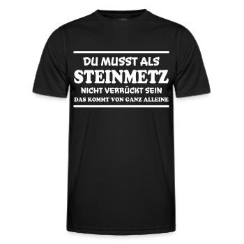 Steinmetz Spruch Beruf Lustiges Steinmetz Geschenk - Männer Funktions-T-Shirt - Schwarz - Vorne - AI Model Male 178 dark (178cm)