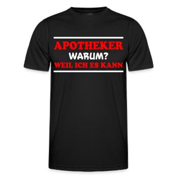 Apotheker Spruch Beruf Lustiges Apotheker Geschenk - Männer Funktions-T-Shirt - Schwarz - Vorne - AI Model Male 178 dark (178cm)