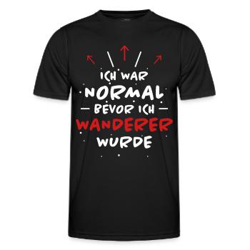 Wanderer Spruch Outdoor Lustiges Wandern Geschenk - Männer Funktions-T-Shirt - Schwarz - Vorne - AI Model Male 178 dark (178cm)