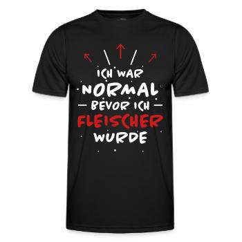 Fleischer Spruch Metzger Lustig Fleischer Geschenk - Männer Funktions-T-Shirt - Schwarz - Vorne - AI Model Male 178 dark (178cm)