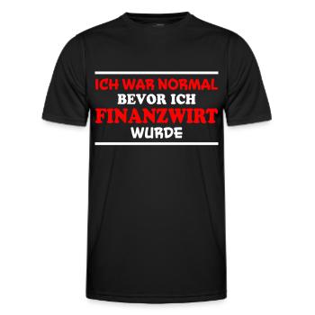 Finanzwirt Spruch Job Lustiges Finanzwirt Geschenk - Männer Funktions-T-Shirt - Schwarz - Vorne - AI Model Male 178 dark (178cm)