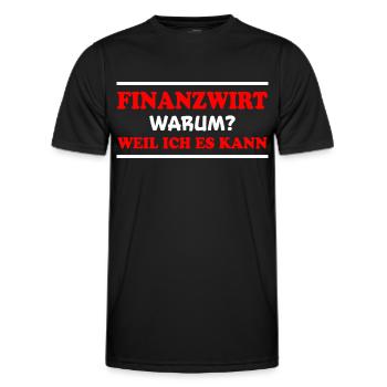 Finanzwirt Spruch Job Lustiges Finanzwirt Geschenk - Männer Funktions-T-Shirt - Schwarz - Vorne - AI Model Male 178 dark (178cm)