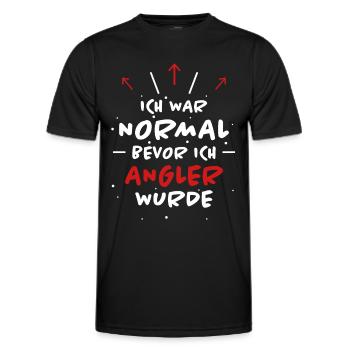 Angler Spruch Fische Angeln Meer Angler Geschenk - Männer Funktions-T-Shirt - Schwarz - Vorne - AI Model Male 178 dark (178cm)