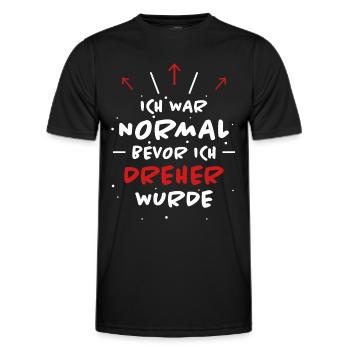 Dreher Spruch Drehmaschinen Lustig Dreher Geschenk - Männer Funktions-T-Shirt - Schwarz - Vorne - AI Model Male 178 dark (178cm)