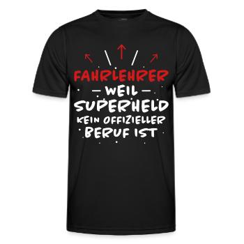 Fahrlehrer Spruch Lustige Fahrschullehrer Geschenk - Männer Funktions-T-Shirt - Schwarz - Vorne - AI Model Male 178 dark (178cm)