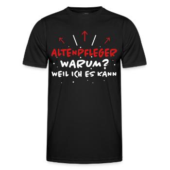 Altenpfleger Spruch Lustiges Altenpfleger Geschenk - Männer Funktions-T-Shirt - Schwarz - Vorne - AI Model Male 178 dark (178cm)