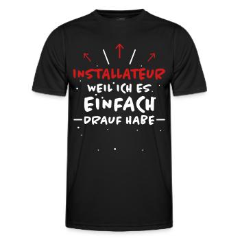 Installateur Spruch Heizung Installateur Geschenk - Männer Funktions-T-Shirt - Schwarz - Vorne - AI Model Male 178 dark (178cm)