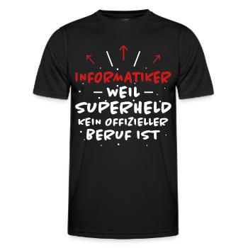 Informatiker Spruch Lustige Programmierer Geschenk - Männer Funktions-T-Shirt - Schwarz - Vorne - AI Model Male 178 dark (178cm)