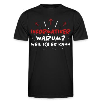 Informatiker Spruch Lustige Programmierer Geschenk - Männer Funktions-T-Shirt - Schwarz - Vorne - AI Model Male 178 dark (178cm)