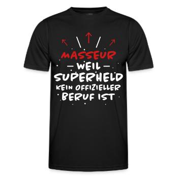 Masseur Spruch Massage Lustiges Masseur Geschenk - Männer Funktions-T-Shirt - Schwarz - Vorne - AI Model Male 178 dark (178cm)