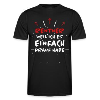 Rentner Spruch Rente Ruhestand Rentner Geschenk - Männer Funktions-T-Shirt - Schwarz - Vorne - AI Model Male 178 dark (178cm)