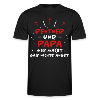 Rentner Spruch Rente Ruhestand Rentner Geschenk - Männer Funktions-T-Shirt - Schwarz - Vorne - AI Model Male 178 dark (178cm)