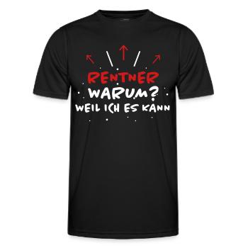 Rentner Spruch Rente Ruhestand Rentner Geschenk - Männer Funktions-T-Shirt - Schwarz - Vorne - AI Model Male 178 dark (178cm)