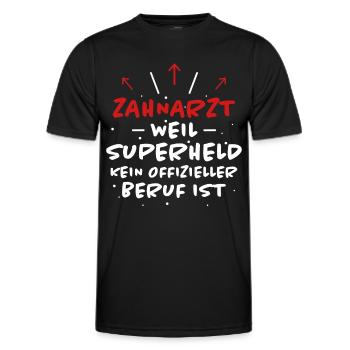 Zahnarzt Spruch Beruf Lustiges Zahnarzt Geschenk - Männer Funktions-T-Shirt - Schwarz - Vorne - AI Model Male 178 dark (178cm)