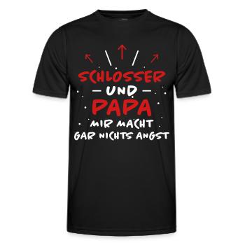 Schlosser Spruch Beruf Lustiges Schlosser Geschenk - Männer Funktions-T-Shirt - Schwarz - Vorne - AI Model Male 178 dark (178cm)