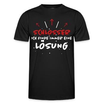Schlosser Spruch Beruf Lustiges Schlosser Geschenk - Männer Funktions-T-Shirt - Schwarz - Vorne - AI Model Male 178 dark (178cm)