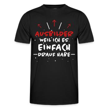 Ausbilder Spruch Beruf Lustiges Ausbilder Geschenk - Männer Funktions-T-Shirt - Schwarz - Vorne - AI Model Male 178 dark (178cm)