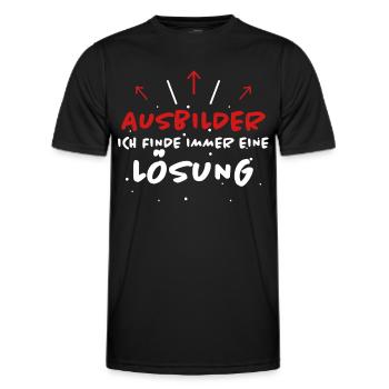 Ausbilder Spruch Beruf Lustiges Ausbilder Geschenk - Männer Funktions-T-Shirt - Schwarz - Vorne - AI Model Male 178 dark (178cm)