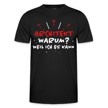 Architekt Spruch Architektur Architekt Geschenk - Männer Funktions-T-Shirt - Schwarz - Vorne - AI Model Male 178 dark (178cm)