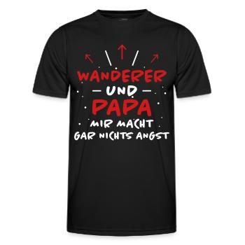 Wanderer Spruch Wandern Lustiges Wanderer Geschenk - Männer Funktions-T-Shirt - Schwarz - Vorne - AI Model Male 178 dark (178cm)