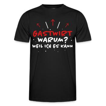 Gastwirt Spruch Kneipe Wirt Fun Gastwirt Geschenk - Männer Funktions-T-Shirt - Schwarz - Vorne - AI Model Male 178 dark (178cm)