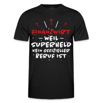 Finanzwirt Spruch Job Lustiges Finanzwirt Geschenk - Männer Funktions-T-Shirt - Schwarz - Vorne - AI Model Male 178 dark (178cm)