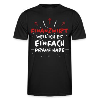 Finanzwirt Spruch Job Lustiges Finanzwirt Geschenk - Männer Funktions-T-Shirt - Schwarz - Vorne - AI Model Male 178 dark (178cm)