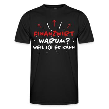 Finanzwirt Spruch Job Lustiges Finanzwirt Geschenk - Männer Funktions-T-Shirt - Schwarz - Vorne - AI Model Male 178 dark (178cm)
