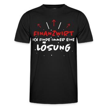 Finanzwirt Spruch Job Lustiges Finanzwirt Geschenk - Männer Funktions-T-Shirt - Schwarz - Vorne - AI Model Male 178 dark (178cm)