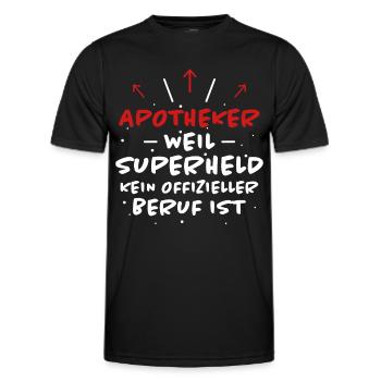 Apotheker Spruch Beruf Lustiges Apotheker Geschenk - Männer Funktions-T-Shirt - Schwarz - Vorne - AI Model Male 178 dark (178cm)