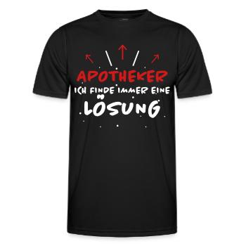 Apotheker Spruch Beruf Lustiges Apotheker Geschenk - Männer Funktions-T-Shirt - Schwarz - Vorne - AI Model Male 178 dark (178cm)