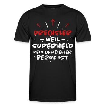 Drechsler Spruch Job Lustiges Drechsler Geschenk - Männer Funktions-T-Shirt - Schwarz - Vorne - AI Model Male 178 dark (178cm)