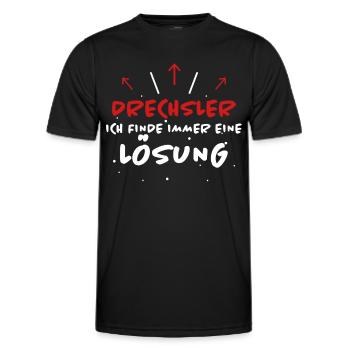 Drechsler Spruch Job Lustiges Drechsler Geschenk - Männer Funktions-T-Shirt - Schwarz - Vorne - AI Model Male 178 dark (178cm)