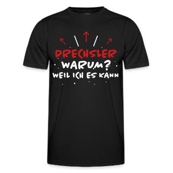 Drechsler Spruch Job Lustiges Drechsler Geschenk - Männer Funktions-T-Shirt - Schwarz - Vorne - AI Model Male 178 dark (178cm)