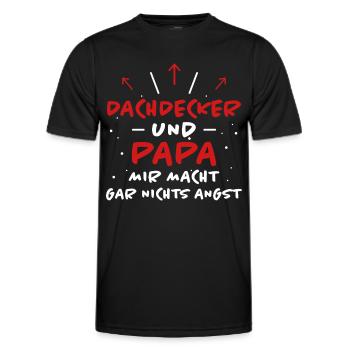 Dachdecker Spruch Job Lustiges Dachdecker Geschenk - Männer Funktions-T-Shirt - Schwarz - Vorne - AI Model Male 178 dark (178cm)