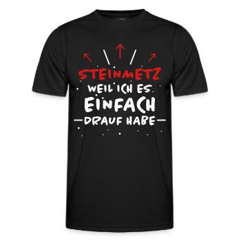 Steinmetz Spruch Beruf Lustiges Steinmetz Geschenk - Männer Funktions-T-Shirt - Schwarz - Vorne - AI Model Male 178 dark (178cm)