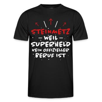 Steinmetz Spruch Beruf Lustiges Steinmetz Geschenk - Männer Funktions-T-Shirt - Schwarz - Vorne - AI Model Male 178 dark (178cm)