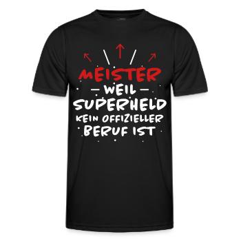 Meister Spruch Prüfung Lustiges Meister Geschenk - Männer Funktions-T-Shirt - Schwarz - Vorne - AI Model Male 178 dark (178cm)