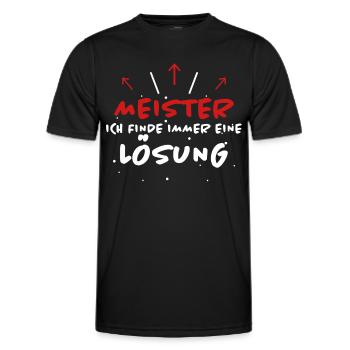 Meister Spruch Prüfung Lustiges Meister Geschenk - Männer Funktions-T-Shirt - Schwarz - Vorne - AI Model Male 178 dark (178cm)
