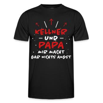 Kellner Spruch Restaurant Lustige Kellner Geschenk - Männer Funktions-T-Shirt - Schwarz - Vorne - AI Model Male 178 dark (178cm)