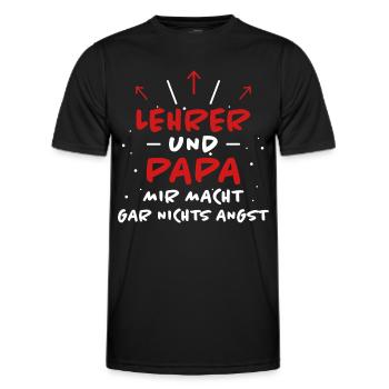 Lehrer Spruch Unterricht Lustiges Lehrer Geschenk - Männer Funktions-T-Shirt - Schwarz - Vorne - AI Model Male 178 dark (178cm)